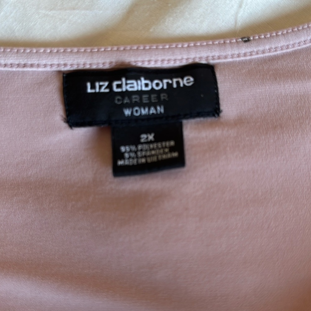 Liz Clayborn pink blouse size 2X